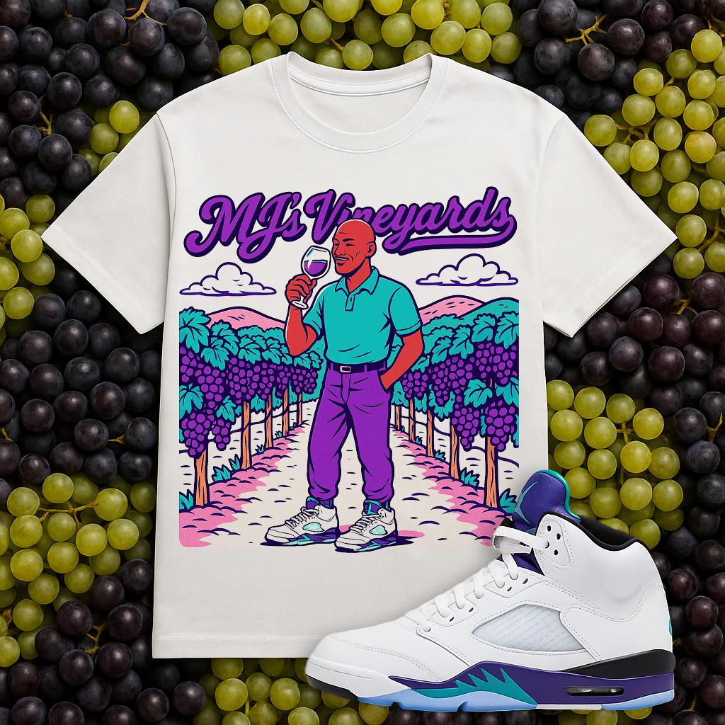 "MJ Vineyards (Grape 5s)T-Shirt