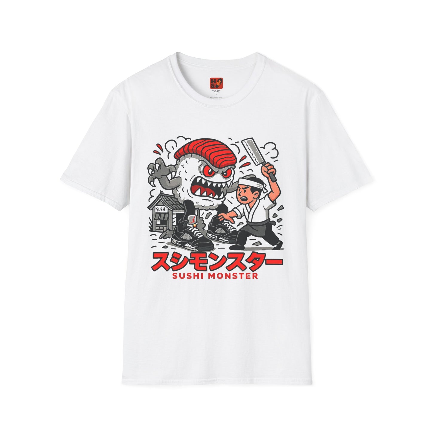 "Sushi Monster Attack (Metallic 5's)"T-shirt