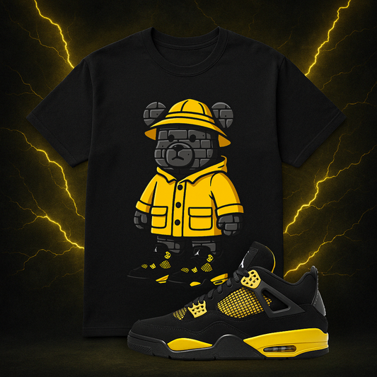 "Raincoat Brick Bear (Thunder 4s)" T-Shirt