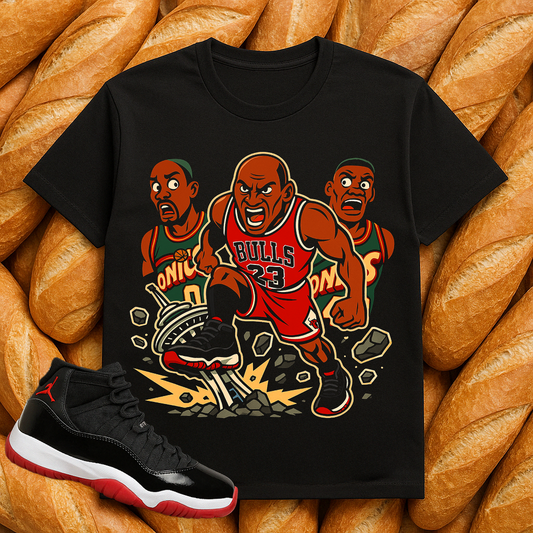"Conquering Seattle (Bred 11)" T-shirt