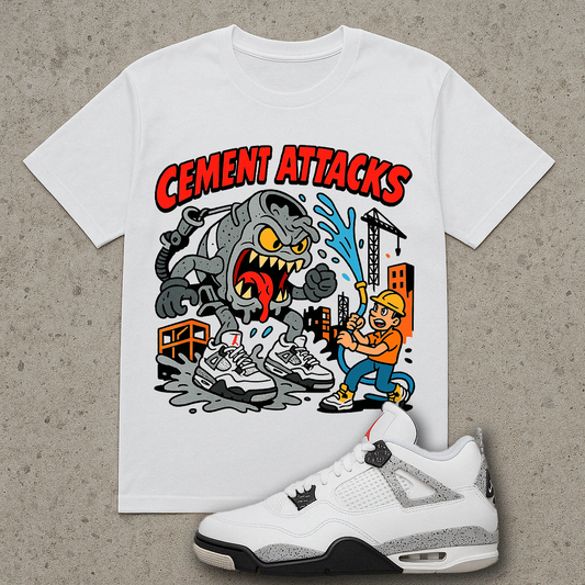"Cement Attacks (Cement 4s)"T-Shirt
