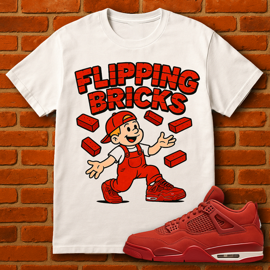 "Flipping Bricks (Brick 4's)" T-Shirt